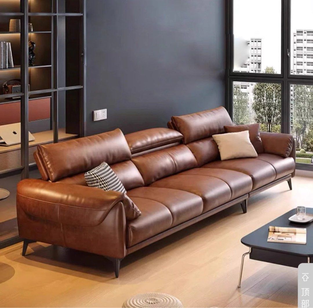 KORDEL Modern Leather Sectional Sofa
