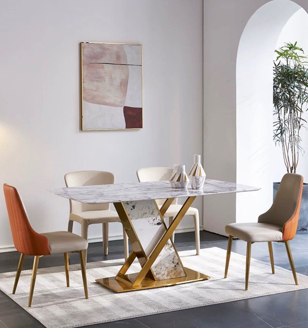 HUDSON Natural Marble Dining Table