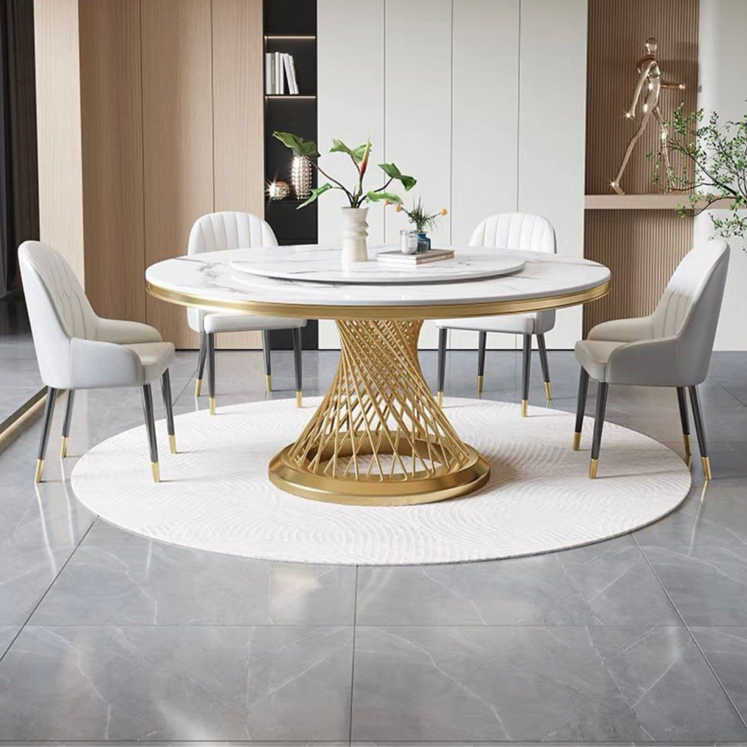DURHAM Modern Round Marble Dining Table