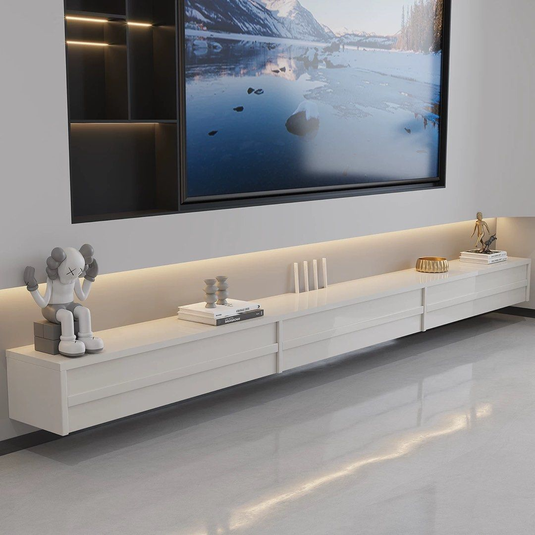HYDRO Modern Solid Wood Floating TV Console