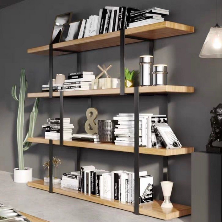 CATARIE Industrial Solid Wood Display Shelf