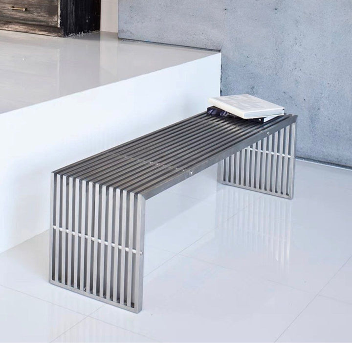 BRAM Modern Stainless Steel Bench
