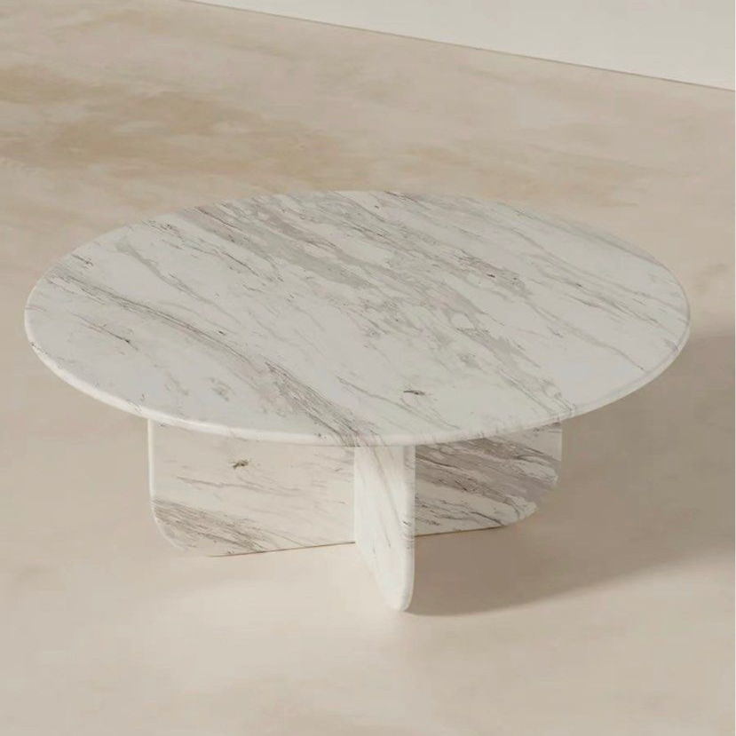 HILBERT Modern Natural Marble Coffee Table