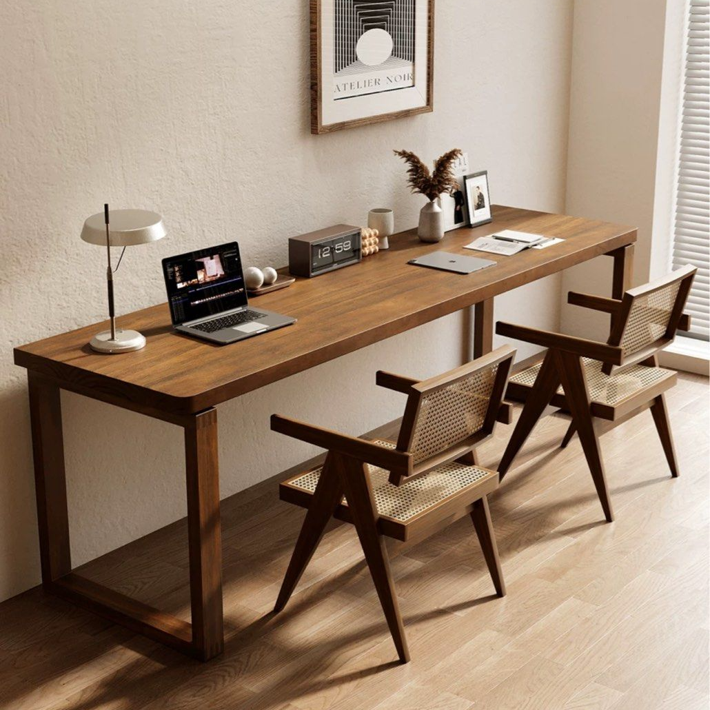 ELKE Solid Wood Study Table