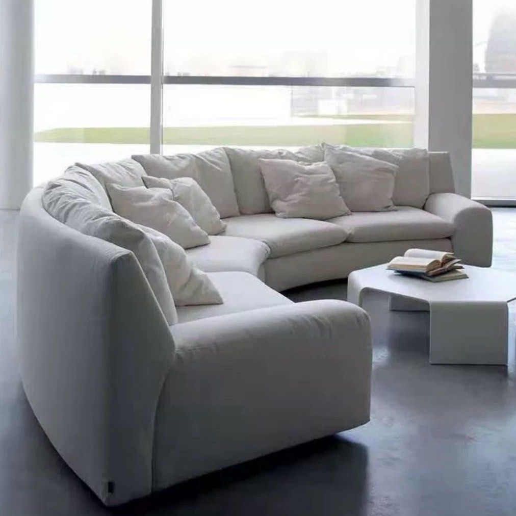 ZODIAC Modern Curved Fabric Sofa