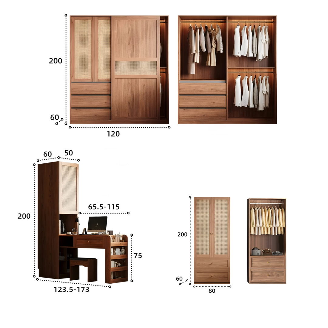 REGALIA Rustic Solid Wood Wardrobe