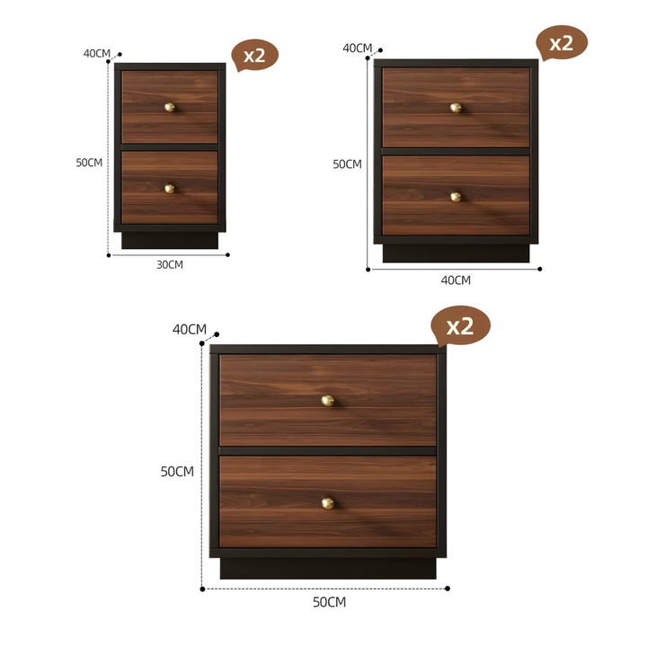 VINTARA Rustic Bedside Table