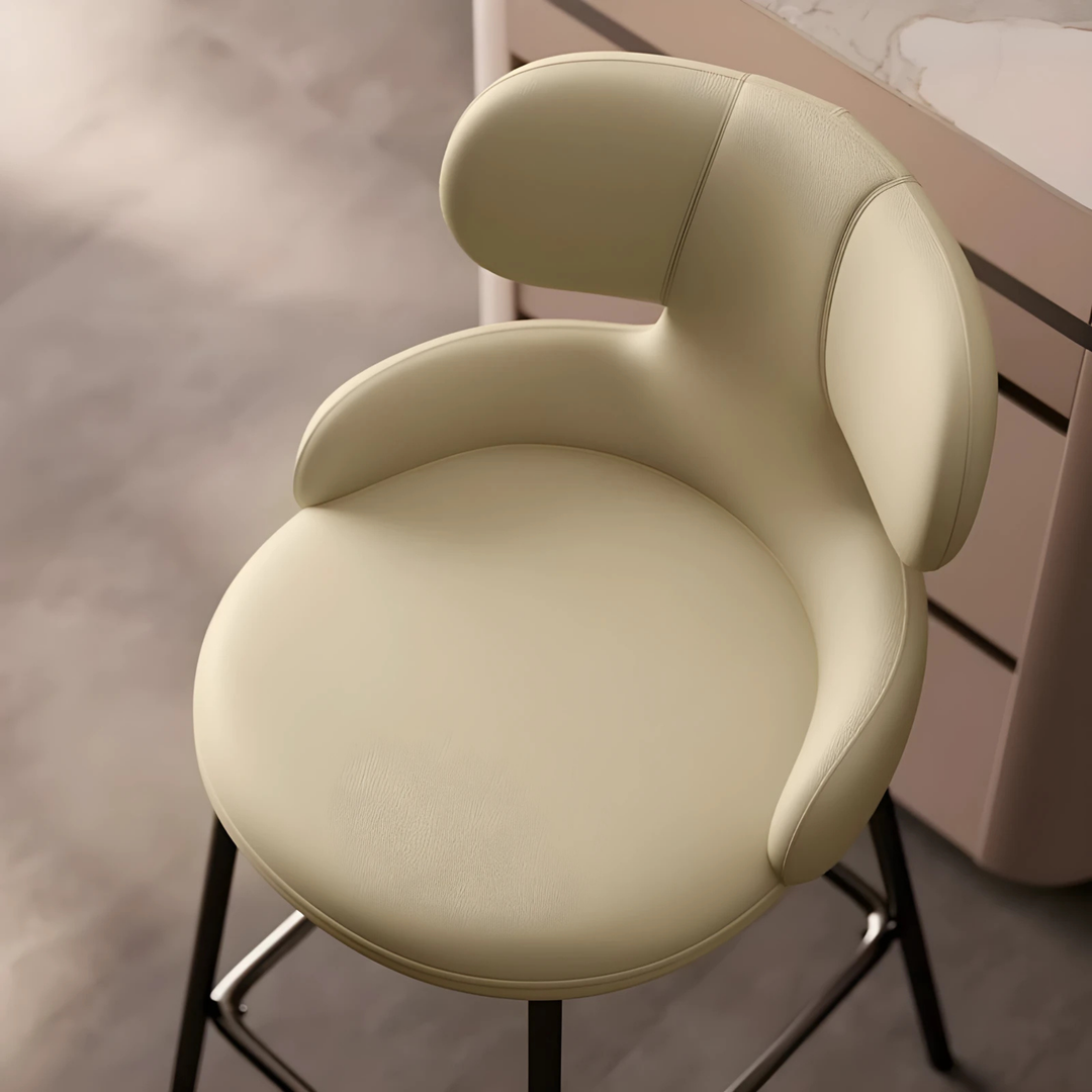 LUXORA Modern Leather Bar Stool