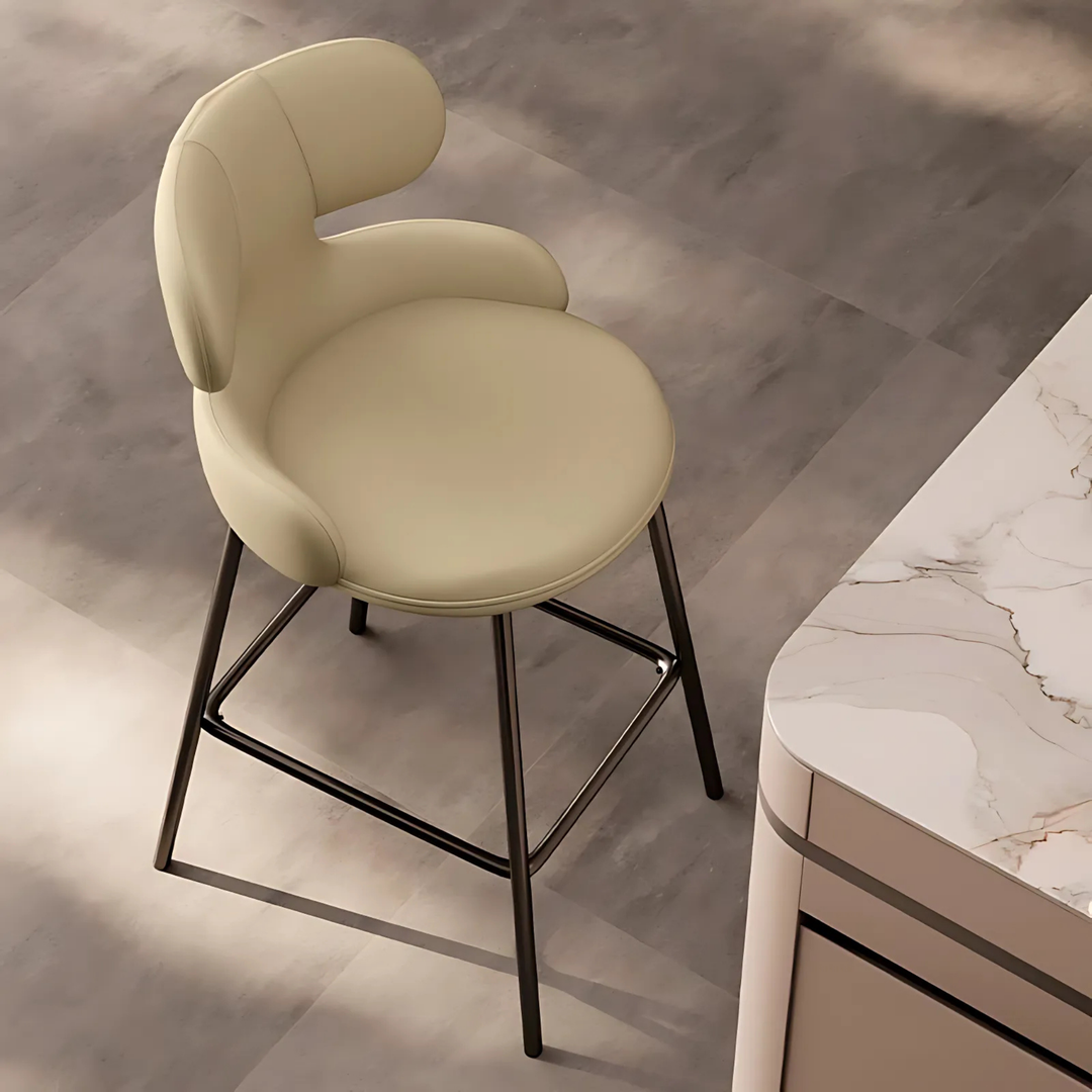 LUXORA Modern Leather Bar Stool