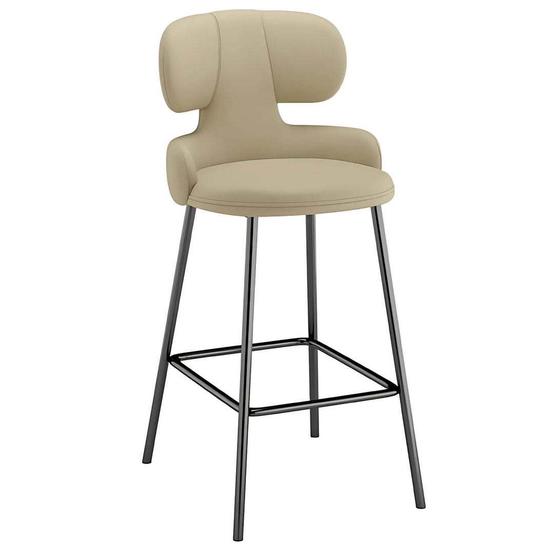 LUXORA Modern Leather Bar Stool