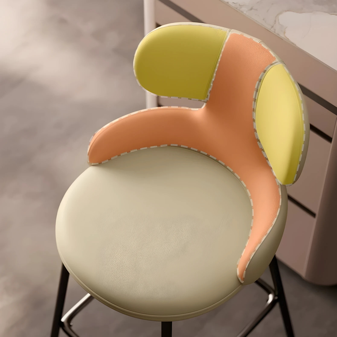 LUXORA Modern Leather Bar Stool