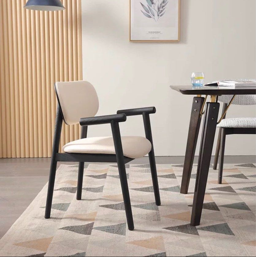 TAGE Modern Leather Dining Armchair