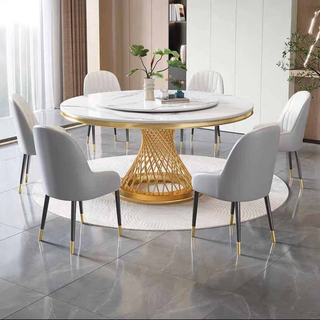 DURHAM Modern Round Marble Dining Table