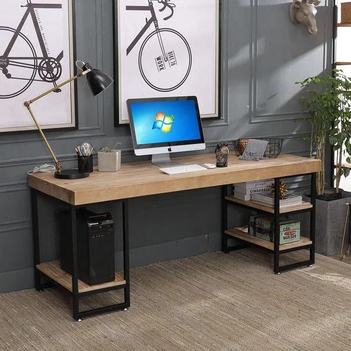 HUNTER Modern Industrial Solid Wood Office Table