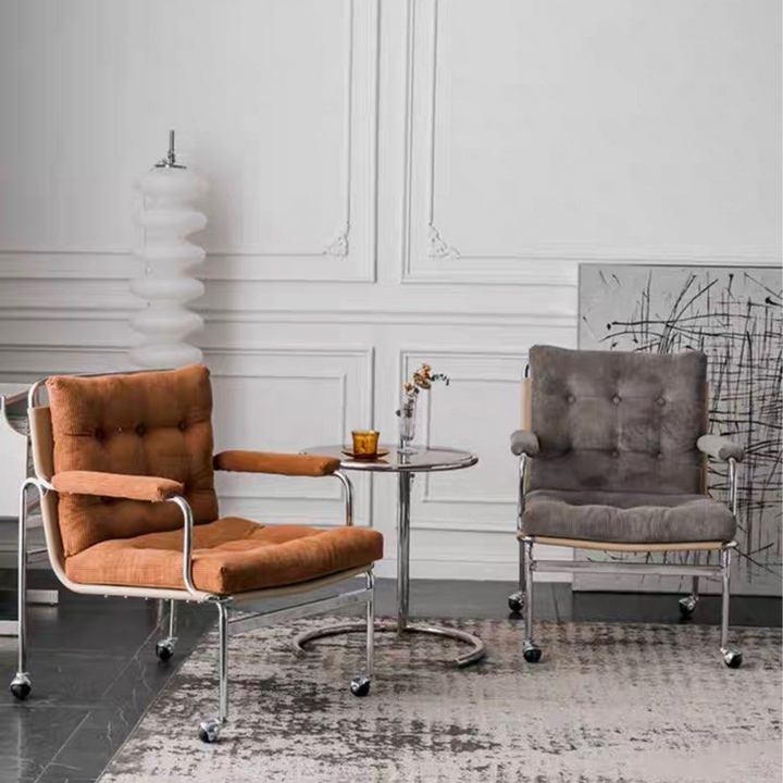 WHITNEY Modern Armchair With Wheels
