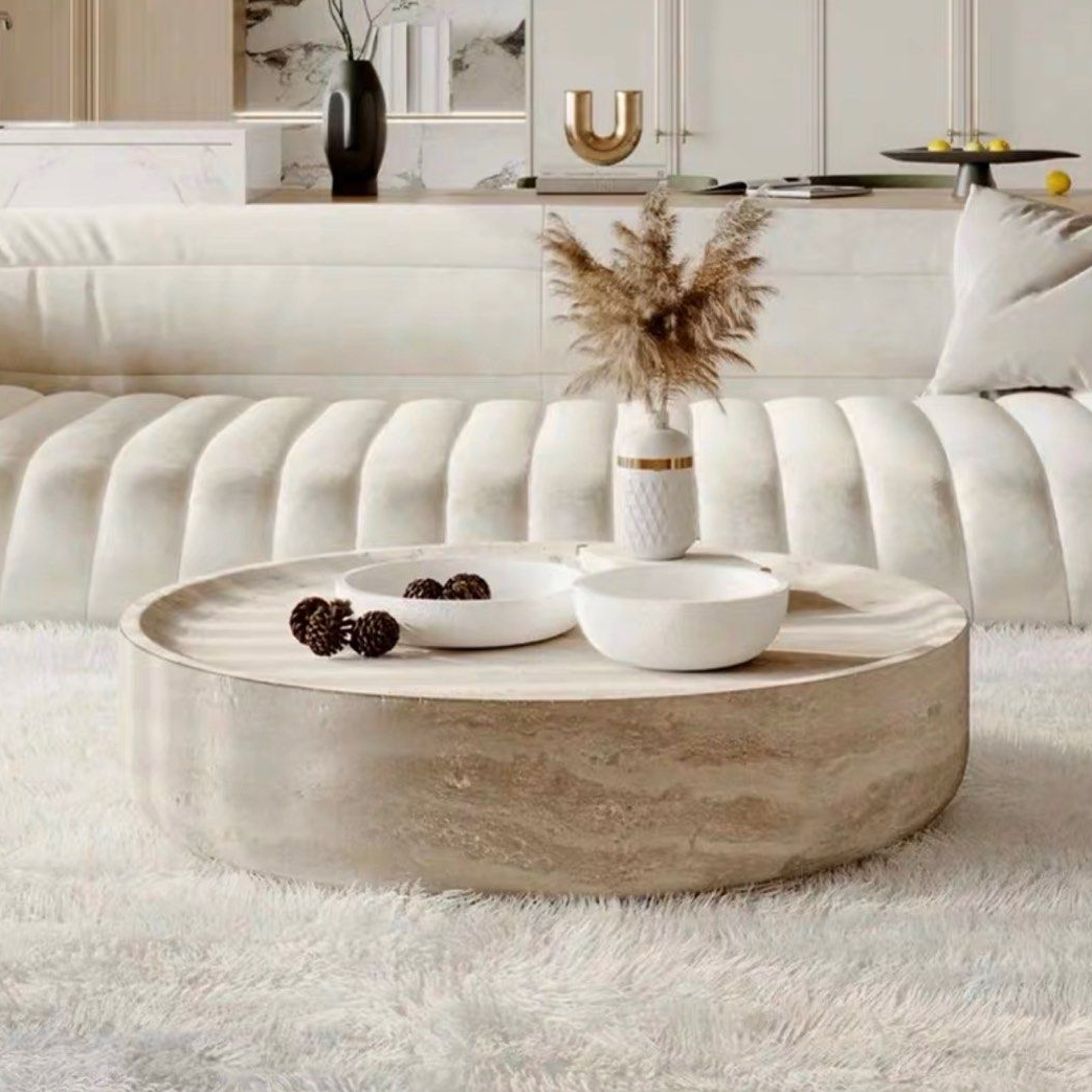 BARNES Modern Travertine Coffee Table