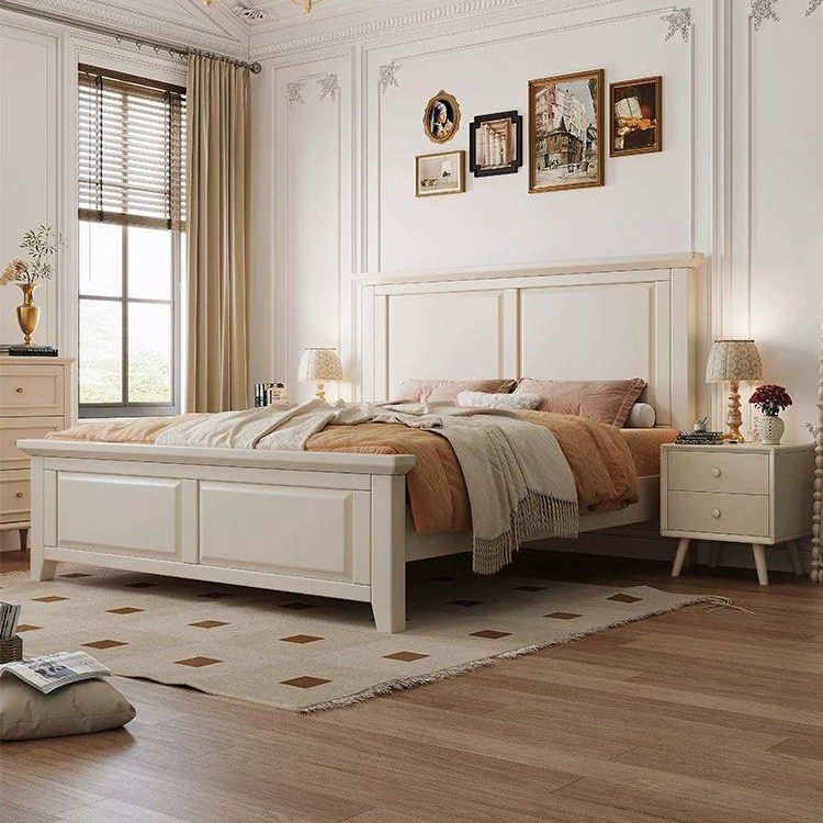 KISALE Vintage Solid Wood Bedframe