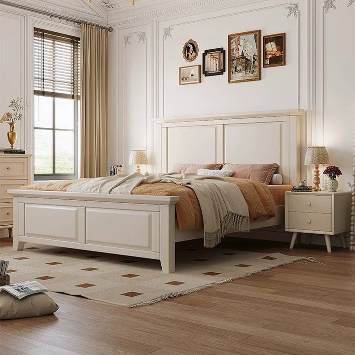 KISALE Vintage Solid Wood Bedframe
