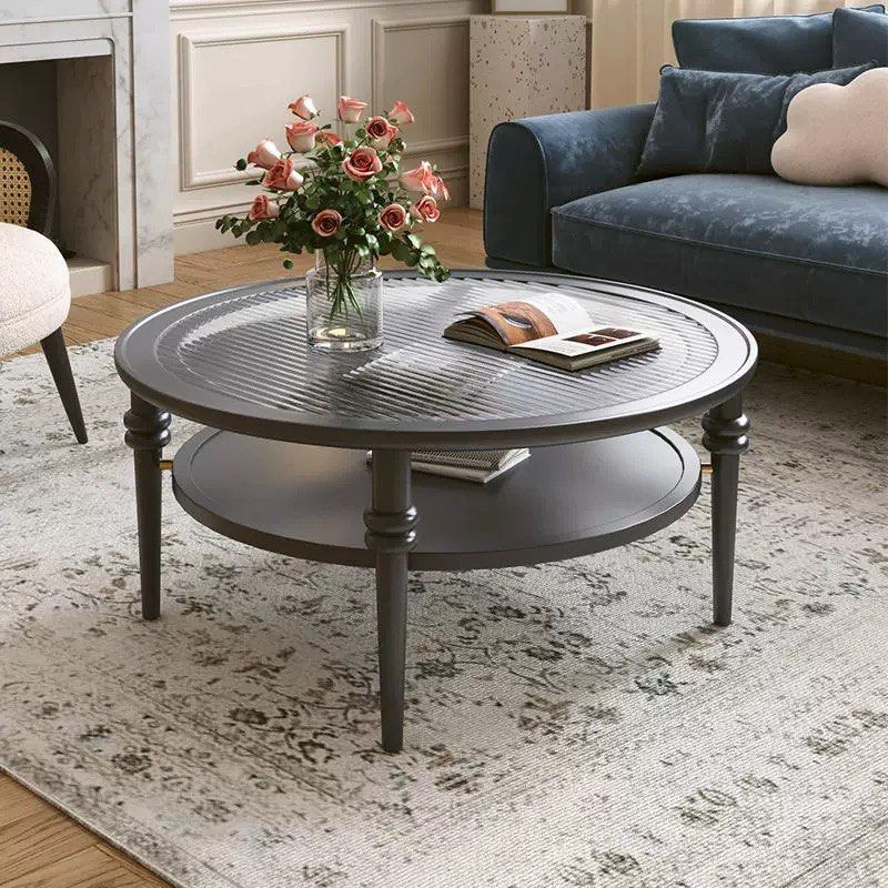 BERG Vintage Solid Wood Round Coffee Table