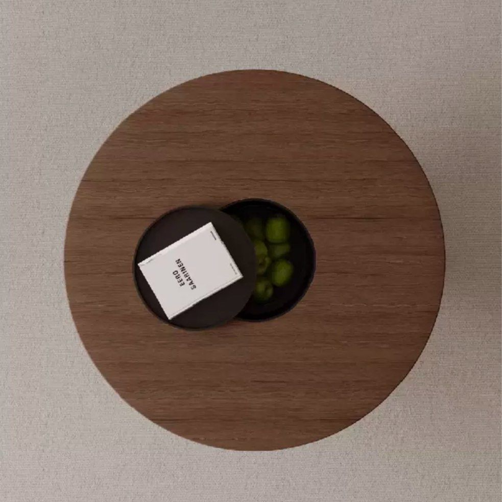 HARLEEN Modern Solid Wood Round Coffee Table