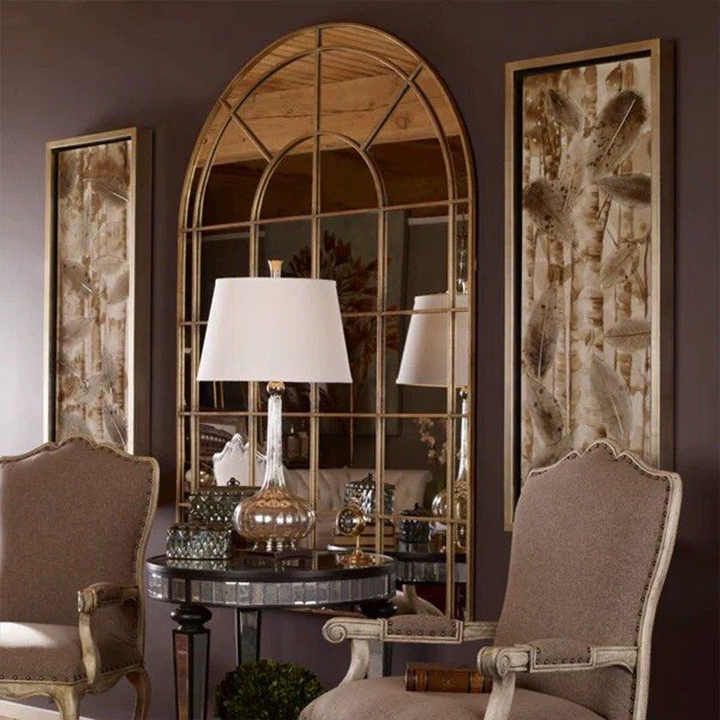 BEUL Vintage Arch Window Wall Mirror