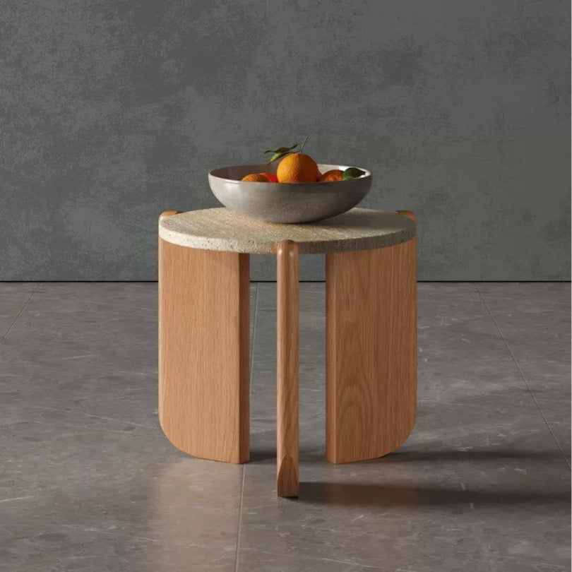 GUETTA Modern Travertine Coffee Table