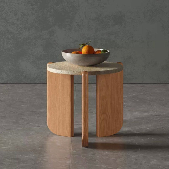 GUETTA Modern Travertine Coffee Table
