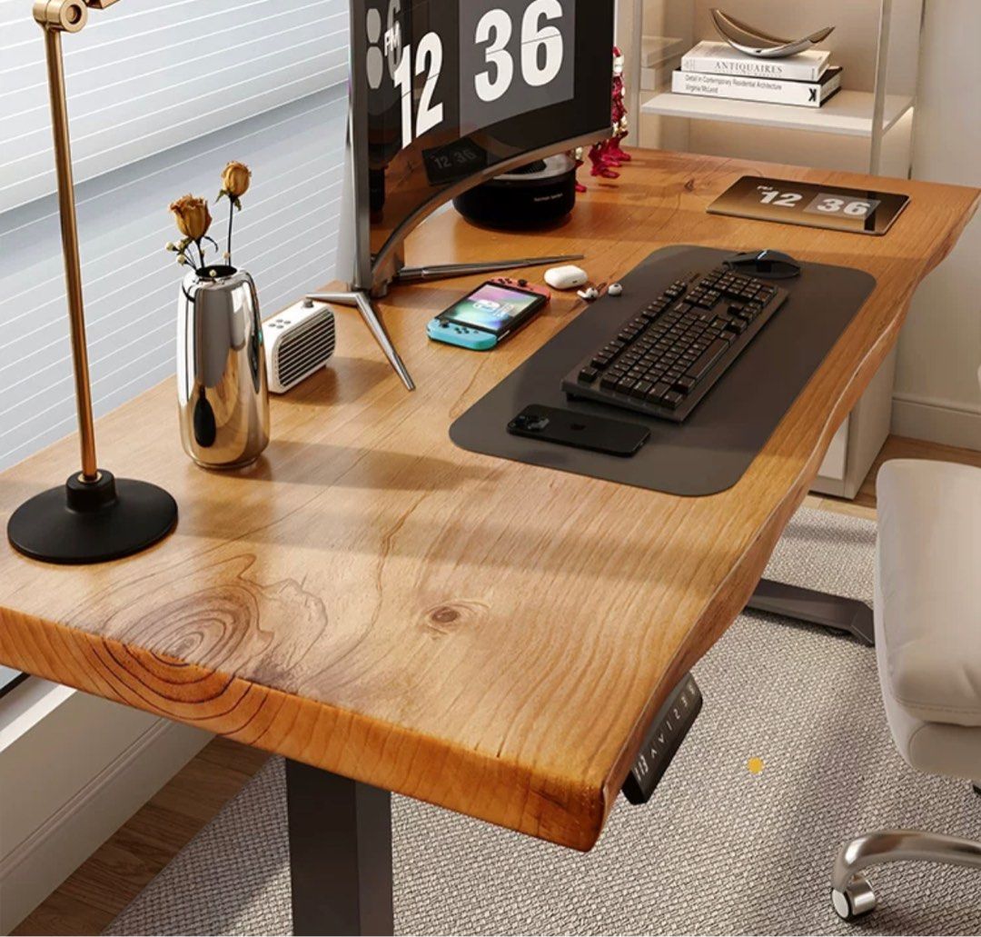 MELVIN Adjustable Solid Wood Office Table