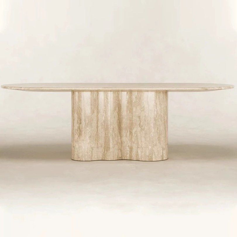 ROMAN Modern Travertine Dining Table