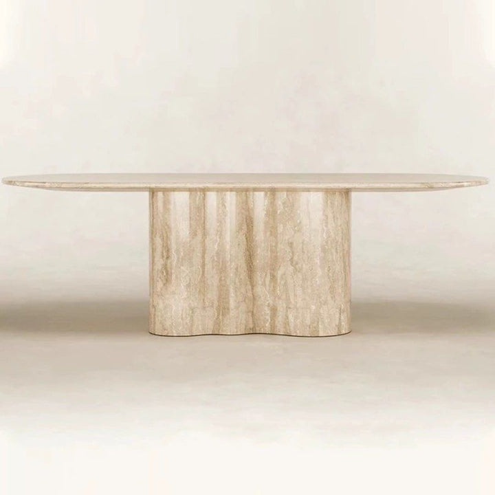 ROMAN Modern Travertine Dining Table