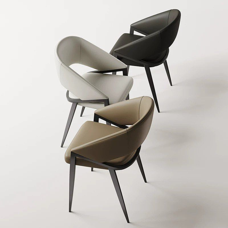 MOKIERA Modern Leather Dining Chair