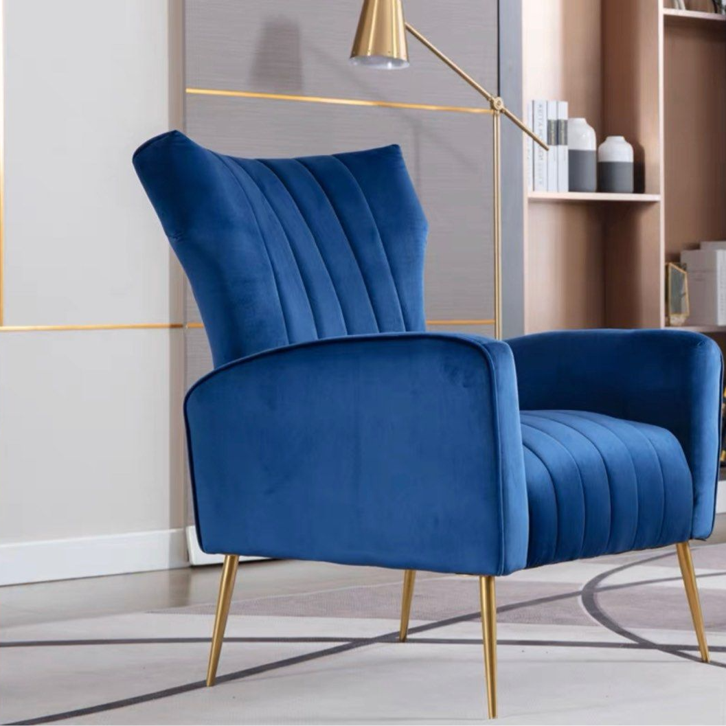 LEVI Winged Velvet Armchair