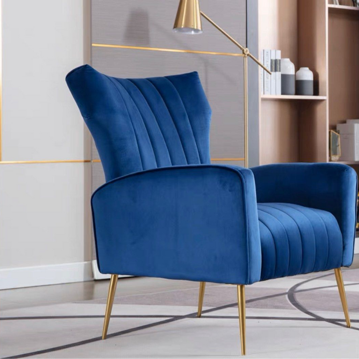 LEVI Winged Velvet Armchair