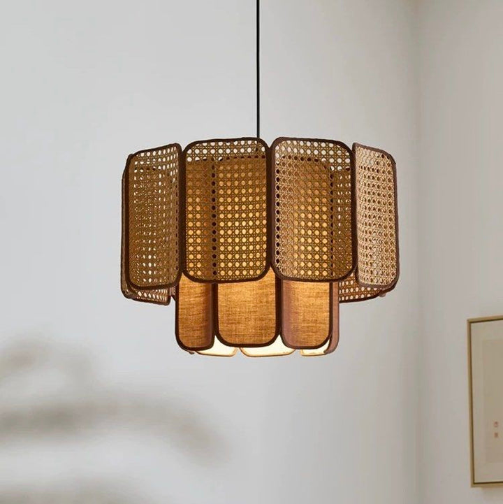MONA Modern Rattan Ceiling Light
