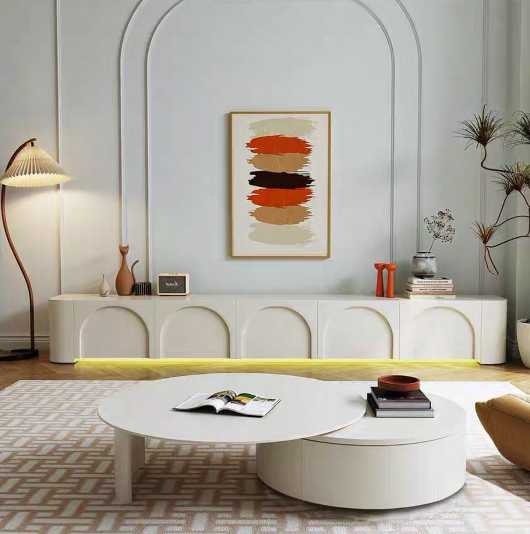 GEROM Japandi LED TV Console
