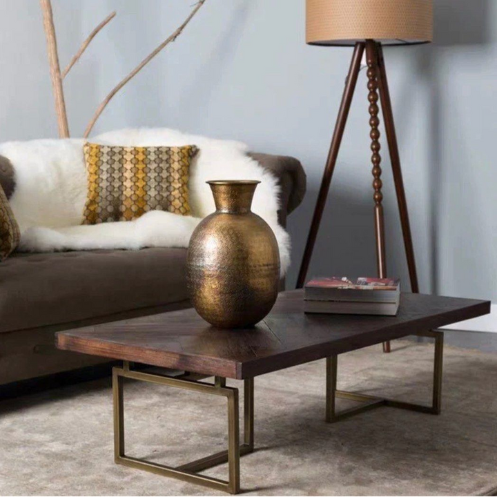 ALFIE Herringbone Solid Wood Coffee Table