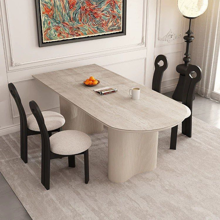 DOBER Wabi Sabi Travertine Dining Table