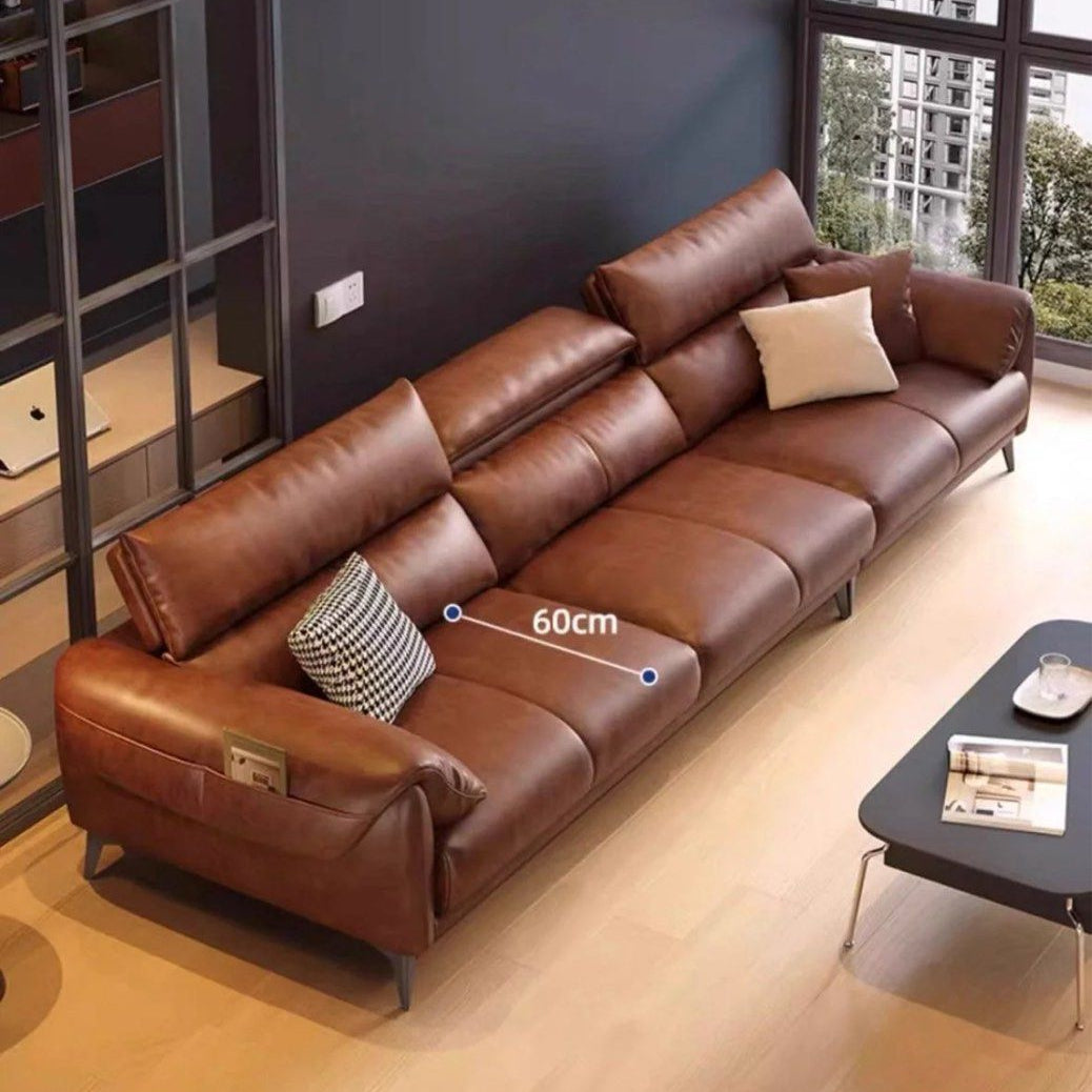 KORDEL Modern Leather Sectional Sofa