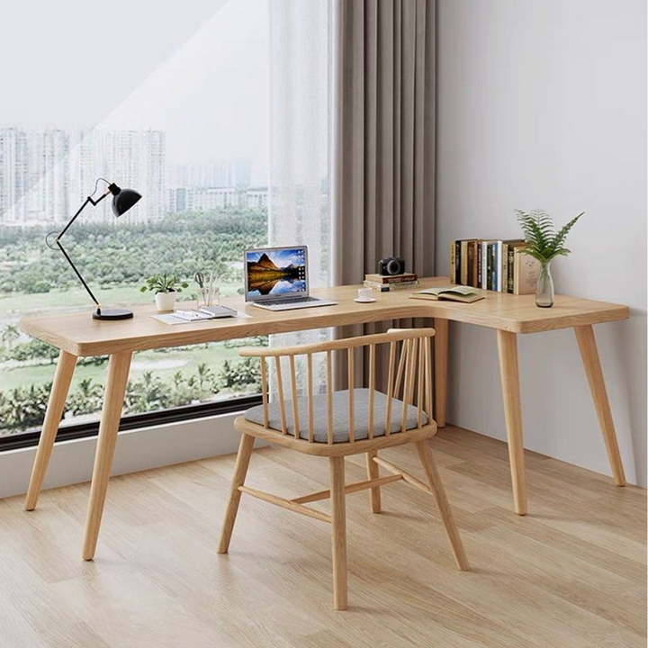 HURLEY Curved Solid Wood Study Desk