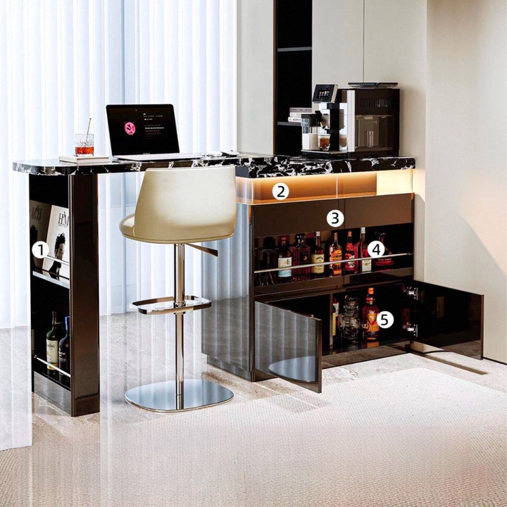 JANGGA Modern Sintered Stone Bar Table