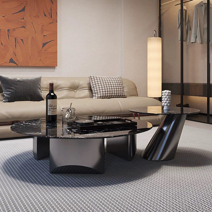BARNETT Modern Marble Round Coffee Table