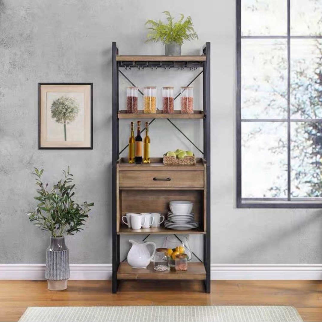 ARYEL Industrial Wine Display Cabinet