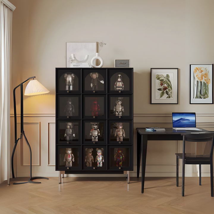 VERTU Rustic Pine Wood Display Cabinet