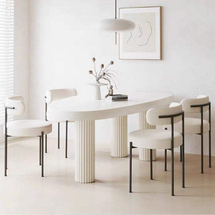 ELA Modern Boucle Dining Chair