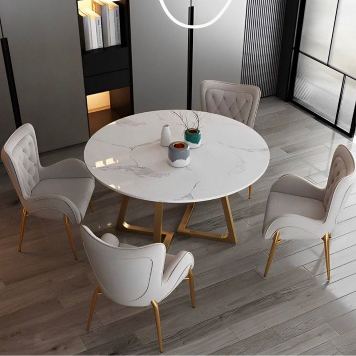 FARINA Modern Round Marble Dining Table