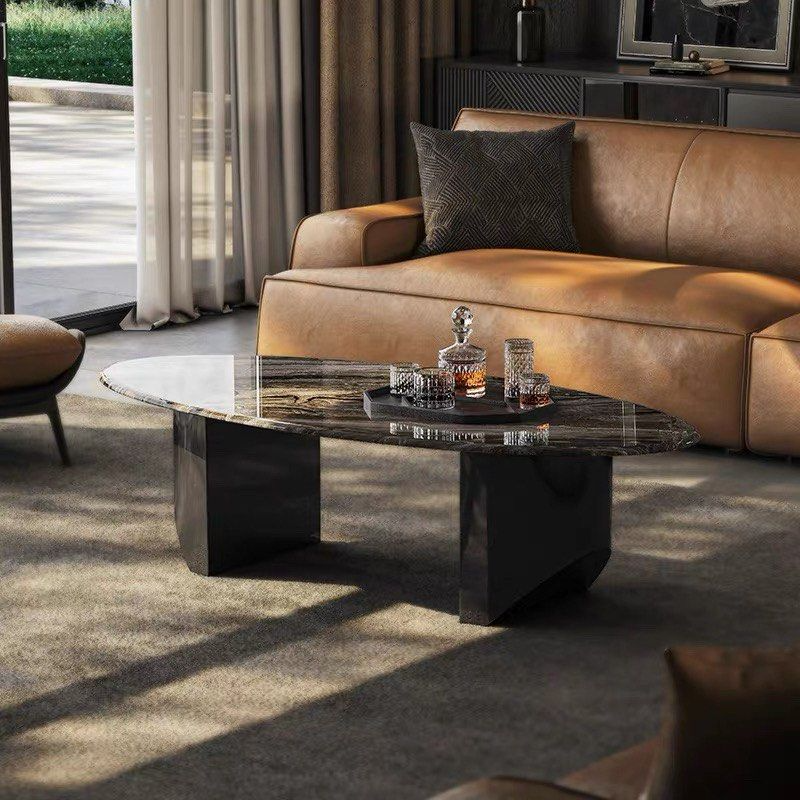 BARBOZA Modern Marble Oval Coffee Table