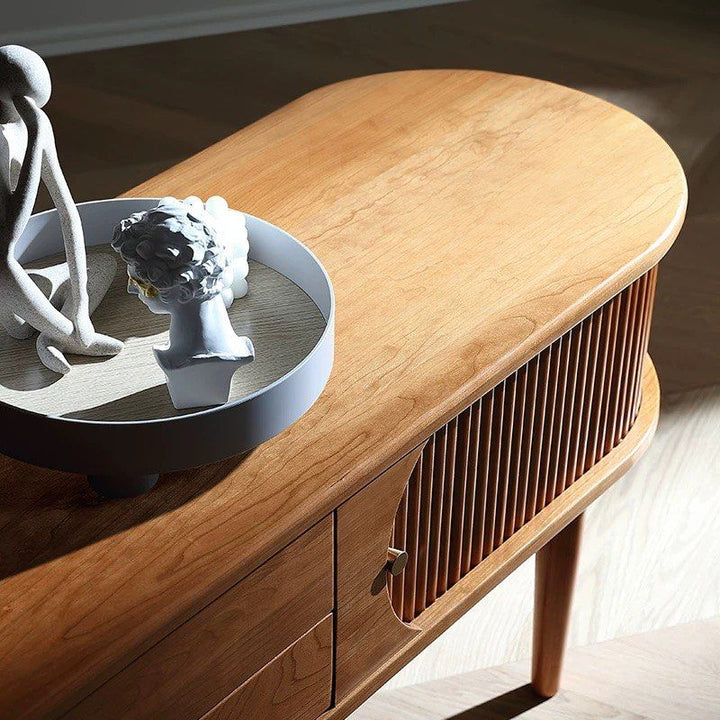 FAIZE Rustic Solid Wood TV Console