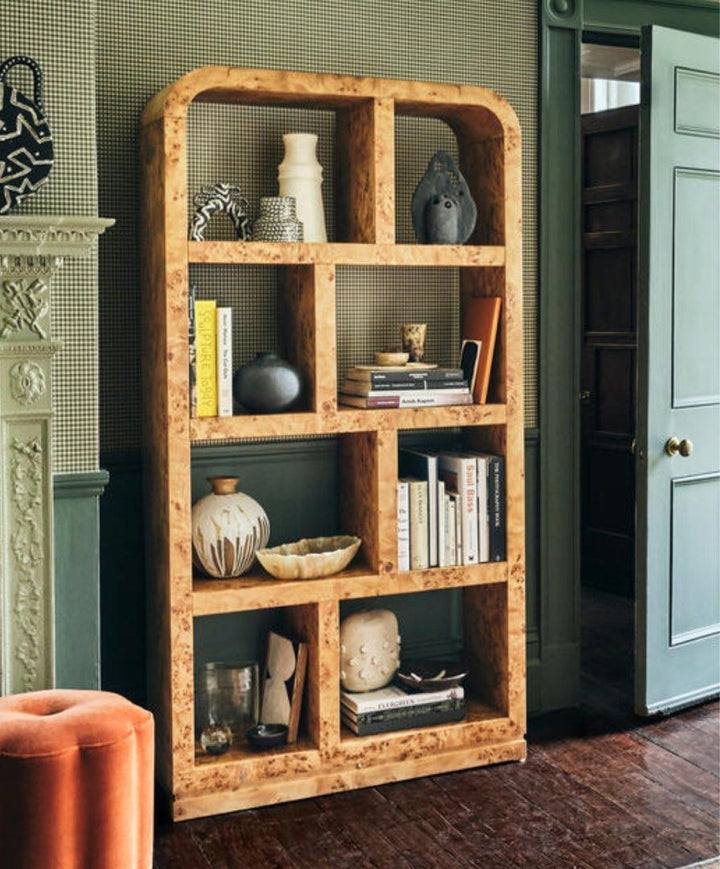 EVANDRO Modern Mappa Burl Display Shelves