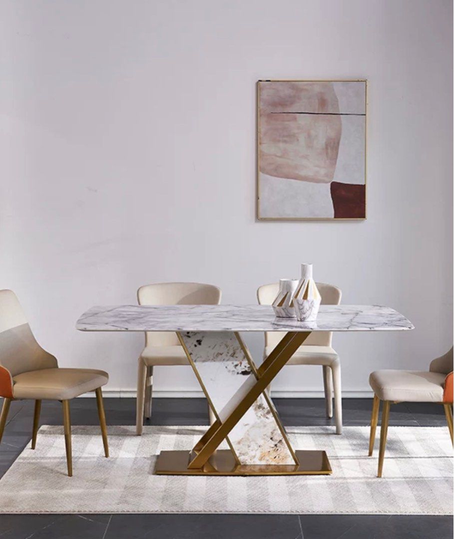 HUDSON Natural Marble Dining Table