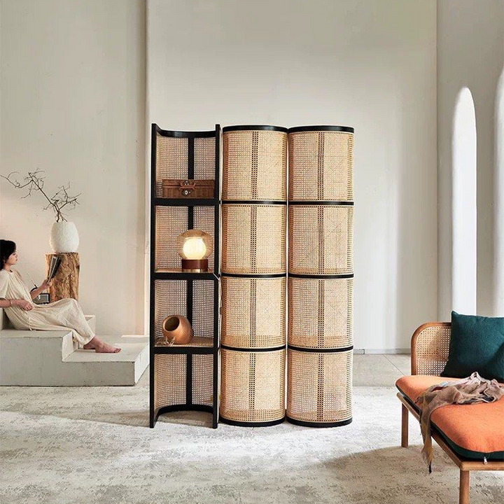 MARCELOS Japandi Rattan Display Stand